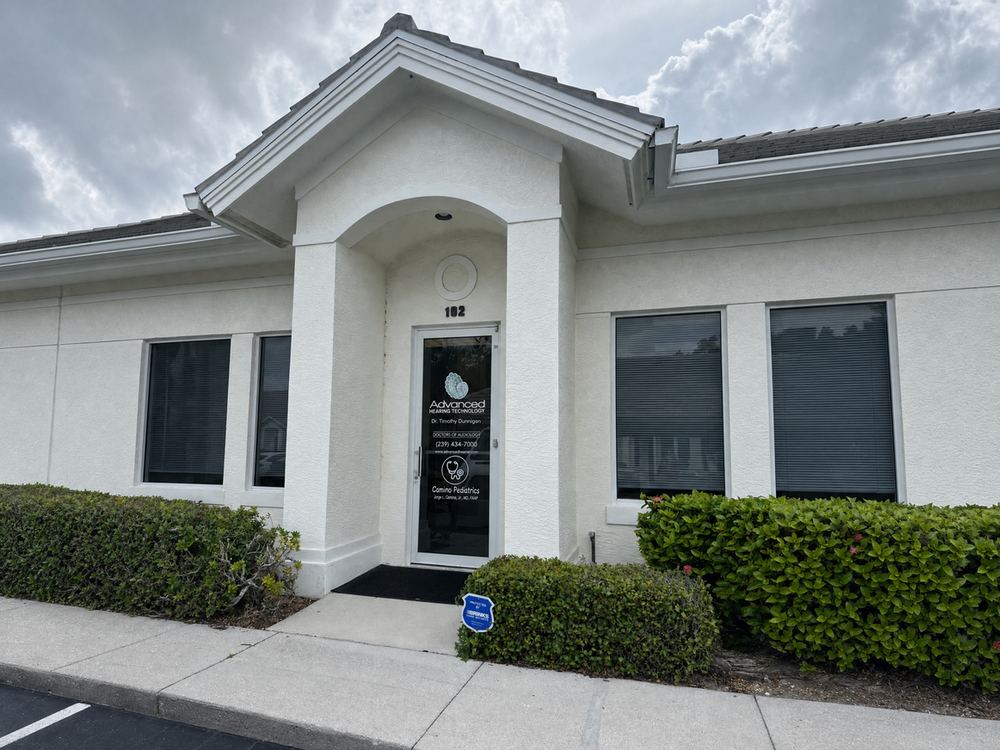 Exterior of Advanced Hearing Technology's Naples, FL audiology office on Pine Ridge Road